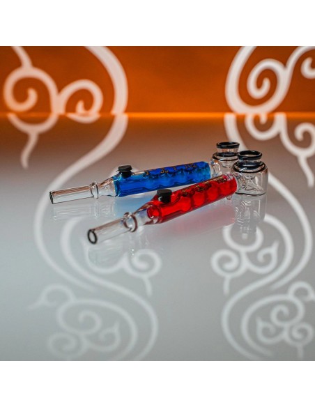 Pipa vaporizzatore vetro colorata con sistema refrigerante - Hemporium