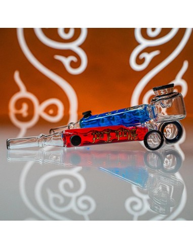 Pipa vaporizzatore vetro colorata con sistema refrigerante - Hemporium