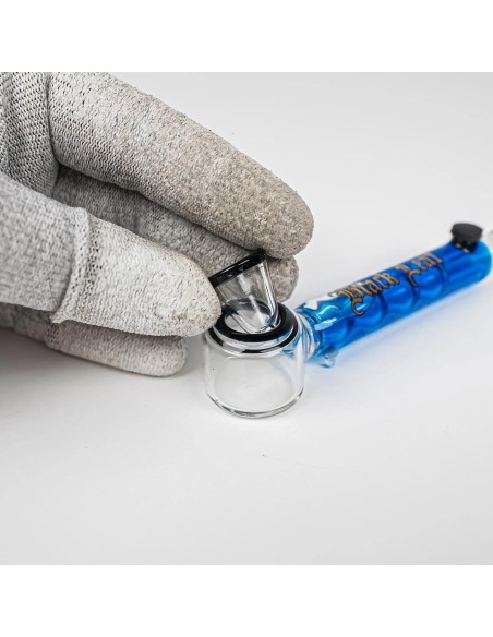 Pipa vaporizzatore vetro colorata con sistema refrigerante - Hemporium