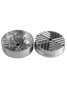black-leaf-grinder-zahnlos-zweiteilig-silber-4302304-39 - Hemporium 2