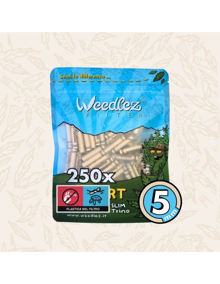 Weedlez® Slim Trino 5mm 250pz | Filtro Slim Carbone Attivo Trino™