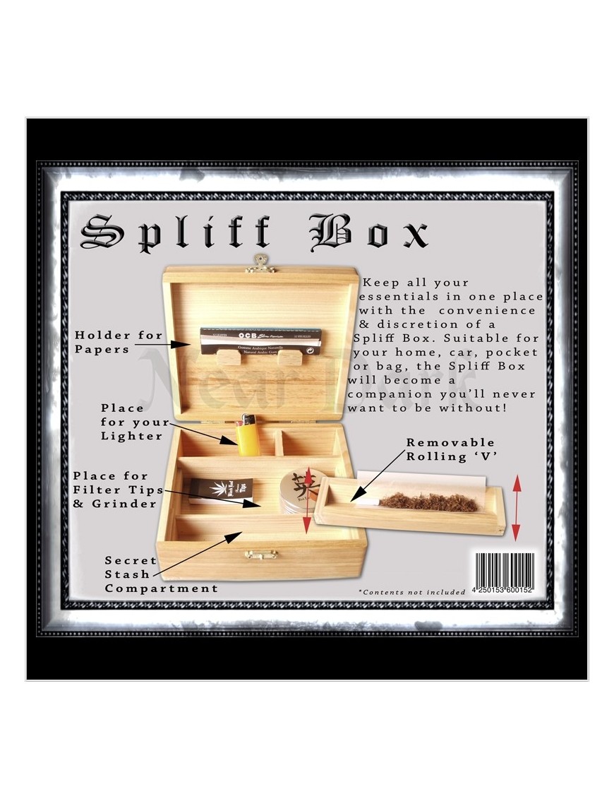 Scatola Legno Spliff Box Grande - Joint Box Hemporium