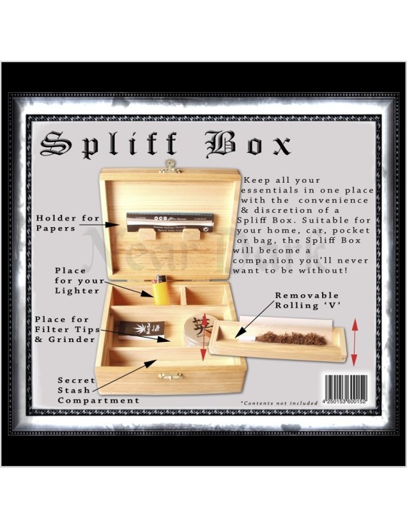 Scatola Legno Spliff Box Grande - Joint Box Hemporium