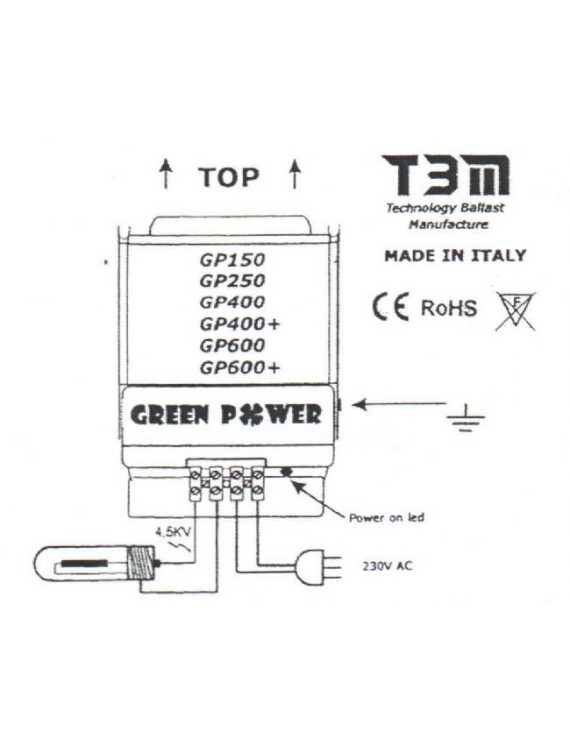 Kit Luce Sylvania Grolux 600W