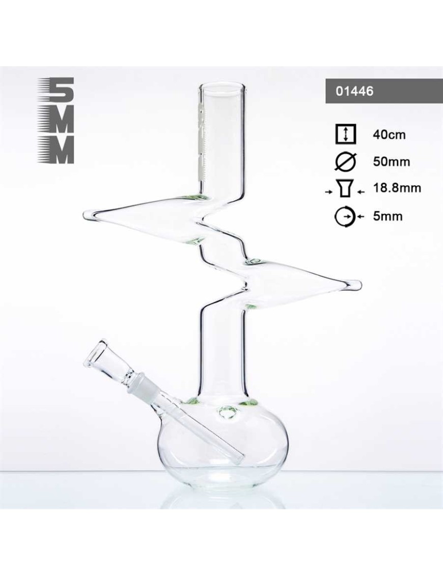 Bong Vetro Zig Zag 5mm - 40 cm – Hemporium