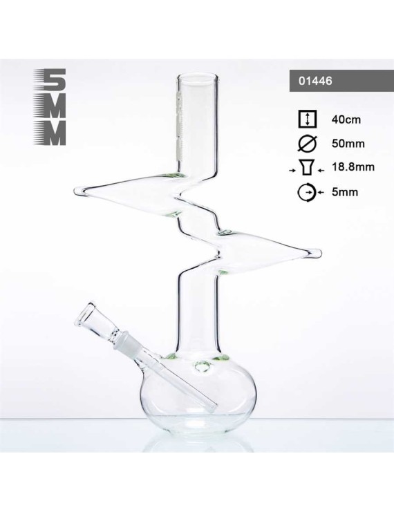 Bong Vetro Zig Zag 5mm - 40 cm – Hemporium