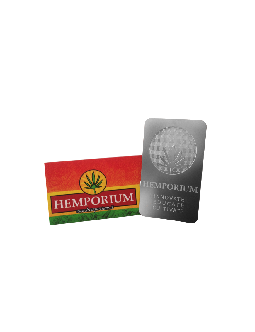 Grinder Card Hemporium Custom | Acciaio Inox Tascabile