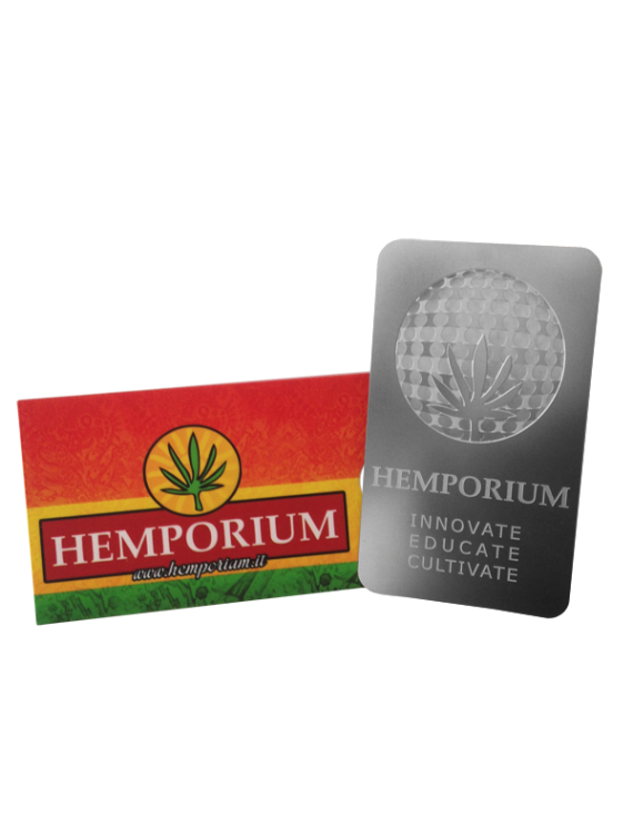 Grinder Card Hemporium Custom | Acciaio Inox Tascabile