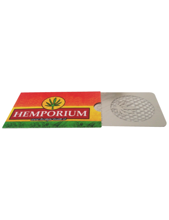 Grinder Card Hemporium Custom | Acciaio Inox Tascabile