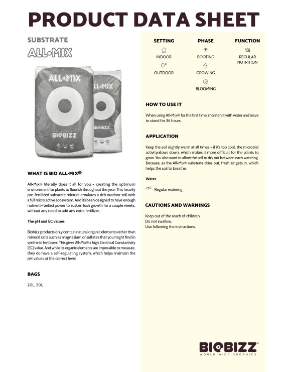 Biobizz All Mix Terriccio 50 L