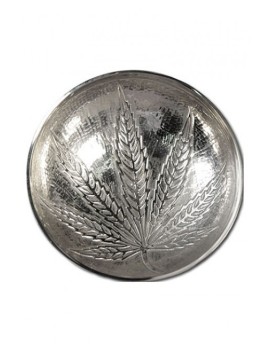 Posacenere metallo piccolo con foglia