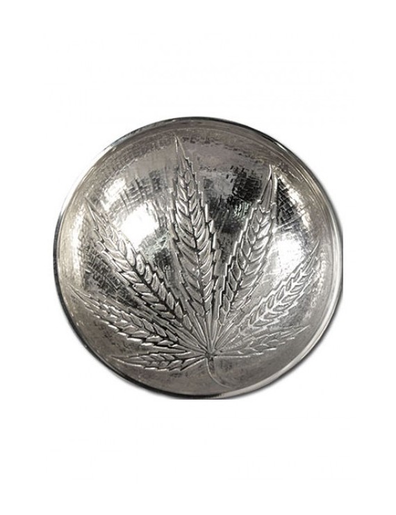 Posacenere metallo piccolo con foglia