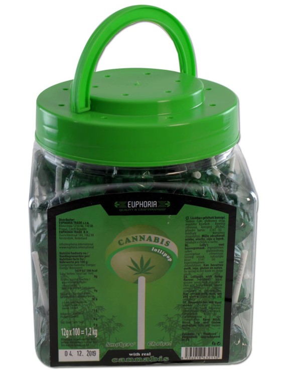 Display MAXI Lollipops Canapa Euphoria - Lecca Lecca Display MAXI Lollipops Canapa Euphoria - Lecca Lecca