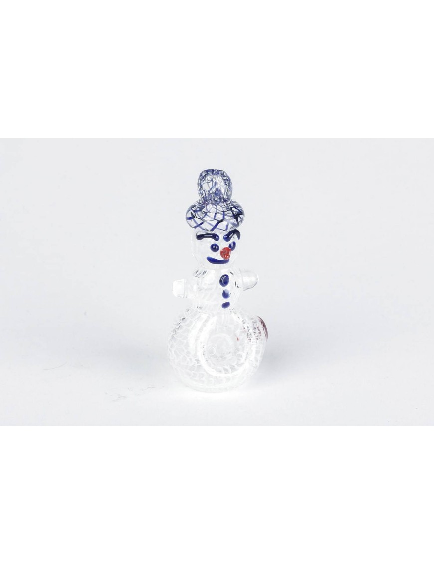 Pipa Vetro Pupazzo di Neve 8 cm