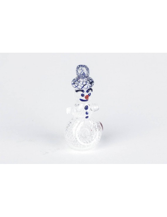 Pipa Vetro Pupazzo di Neve 8 cm