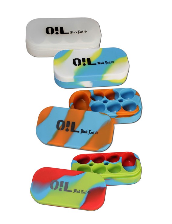 scatolina Silicone con 6 compartimenti da 4ml e 1x10ml 