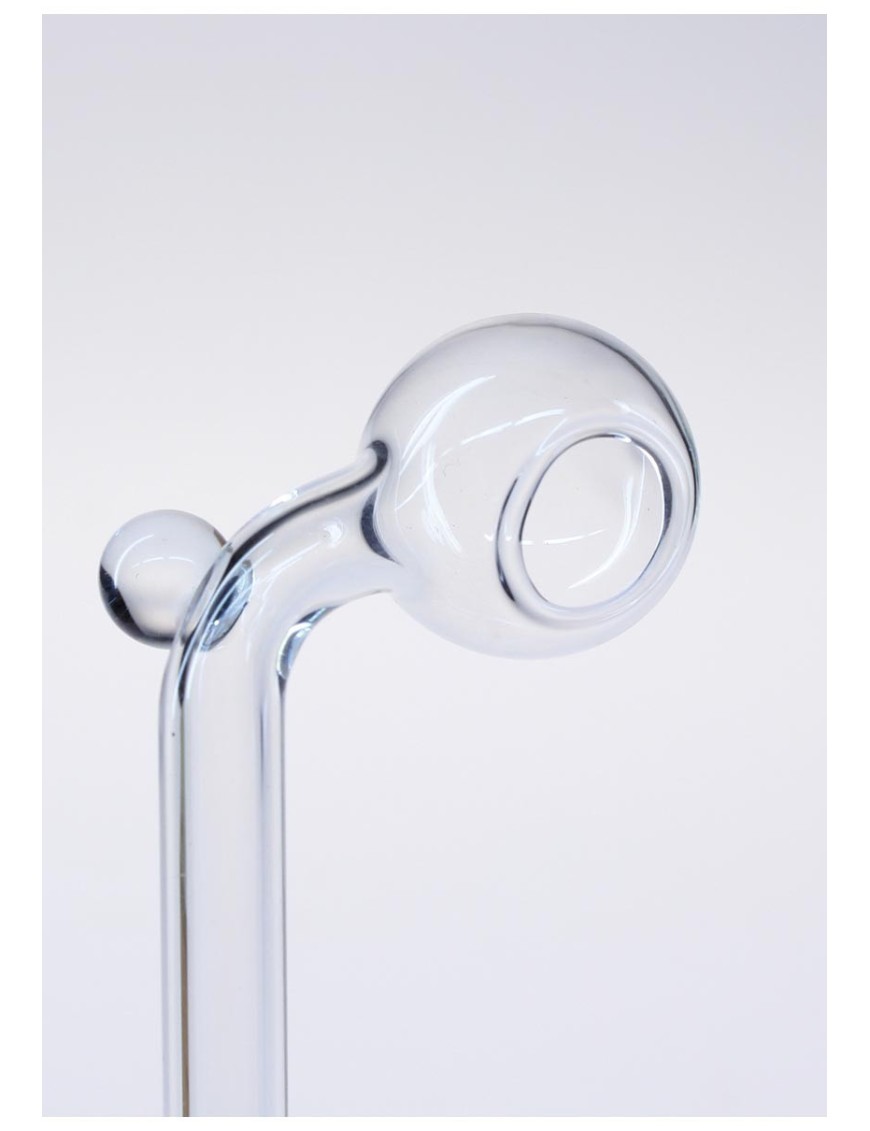 Oil Pipe Vetro Borosilicato Black Leaf 17cm - Hemporium