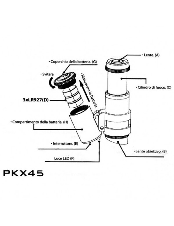 Microscopio LED 45X Coltivazione - Neptune Hydroponics