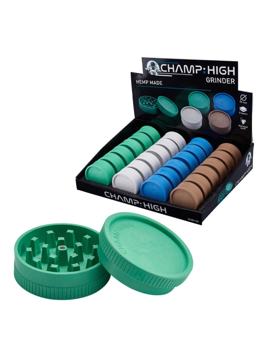 Grinder Bioplastica Canapa Champ High Ø55 mm | 2 Parti Eco