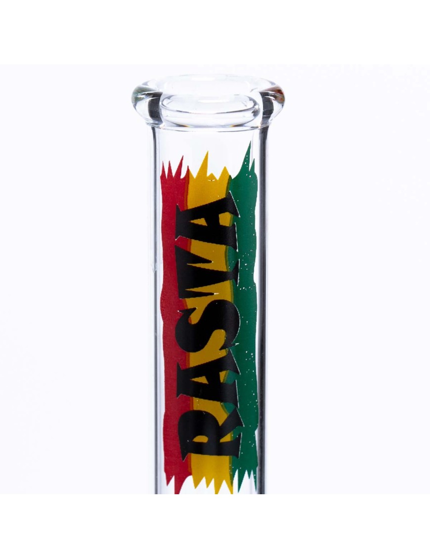 Bong Vetro Rasta 16cm - Spessore 5mm Resistente