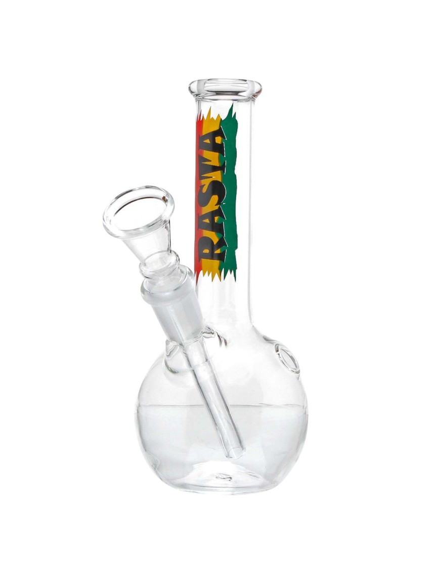 Bong Vetro Rasta 16cm - Spessore 5mm Resistente