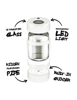 Best Buds - Lente con luce LED, Grinder e Pipa in Alluminio