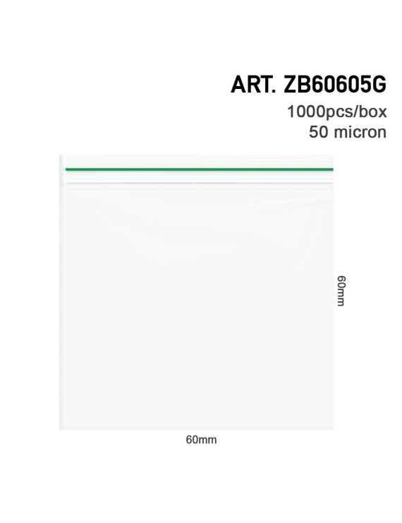 1000pz 6x6 cm - Bustine Ermetiche 50μ