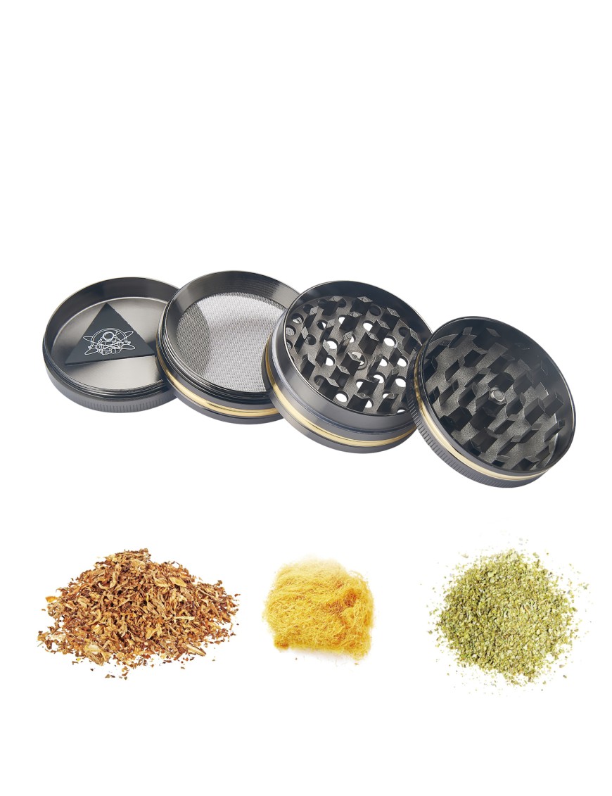 Grinder Pollinator Cannabis Bling 4 Parti - Metallo