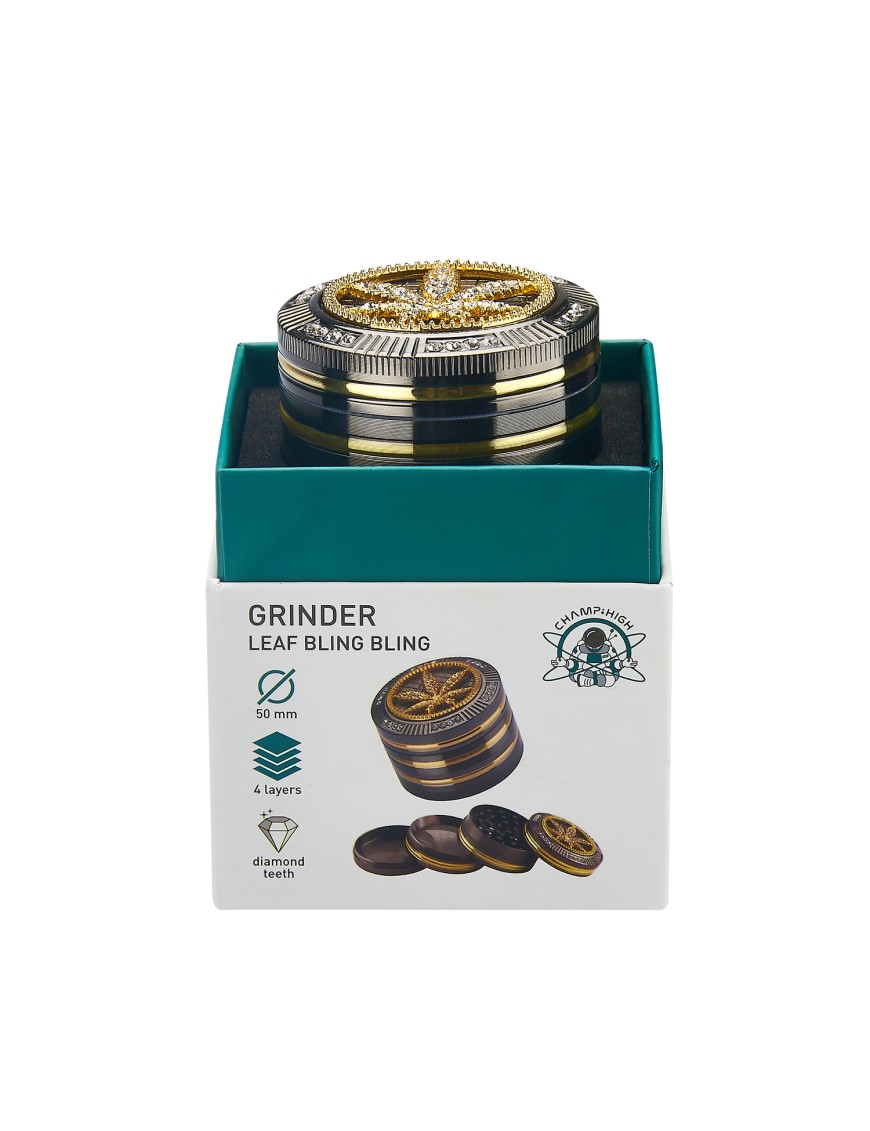 Grinder Pollinator Cannabis Bling 4 Parti - Metallo