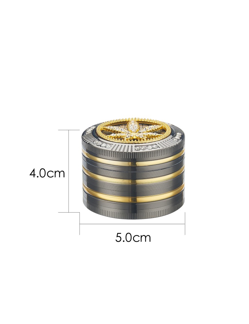 Grinder Pollinator Cannabis Bling 4 Parti - Metallo