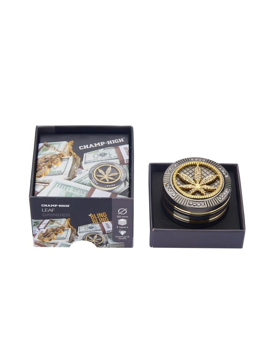 Grinder Pollinator Cannabis Bling 4 Parti - Metallo