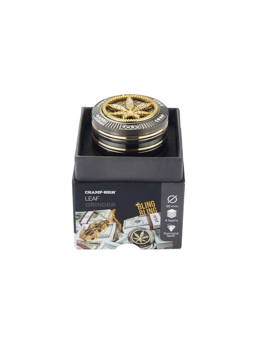 Grinder Pollinator Cannabis Bling 4 Parti - Metallo