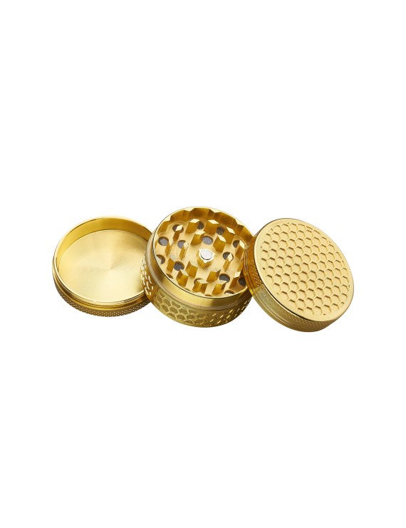 Grinder Pollinator 50mm Oro - 4 Parti Metallo Alveare