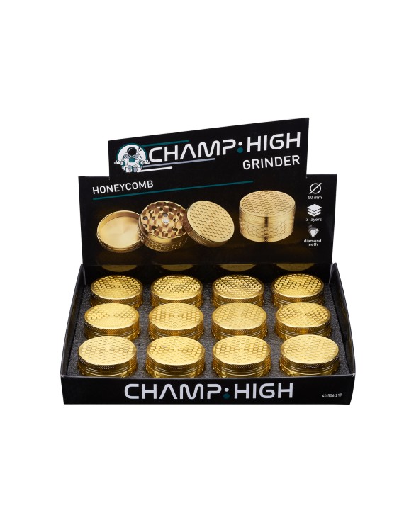 Grinder Pollinator 50mm Oro - 4 Parti Metallo Alveare