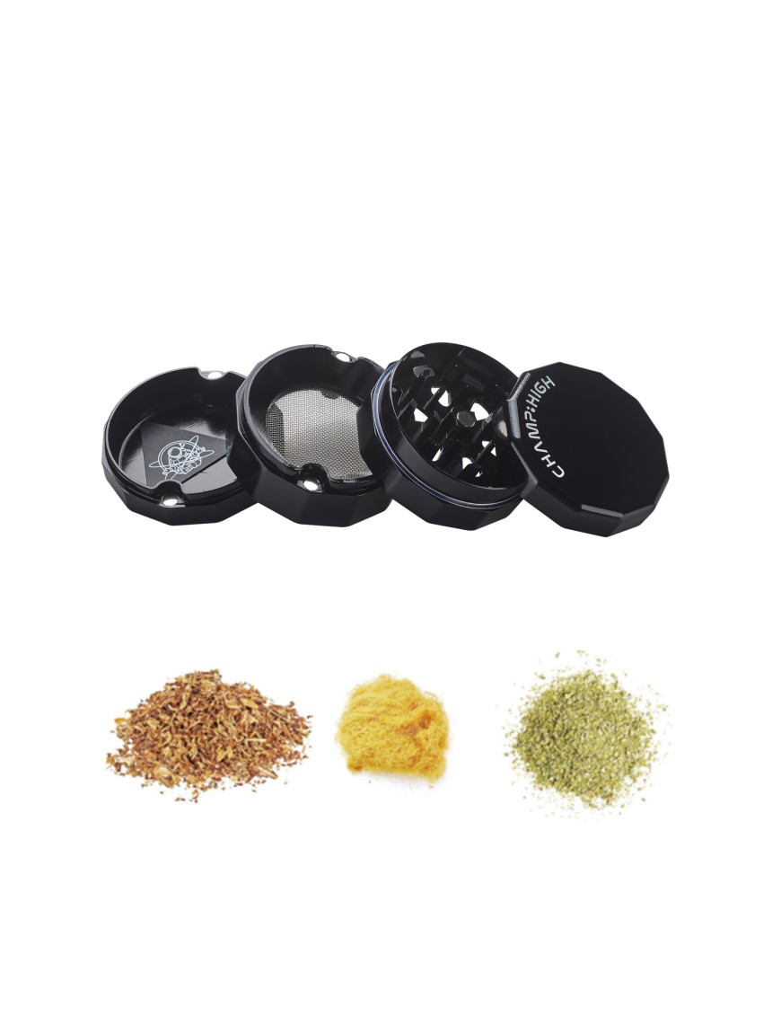 Grinder Dodecagono Nero 50mm Pollinator | Hemporium