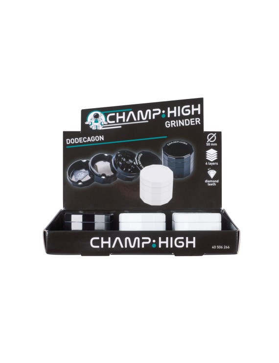 Grinder Dodecagono Nero 50mm Pollinator | Hemporium