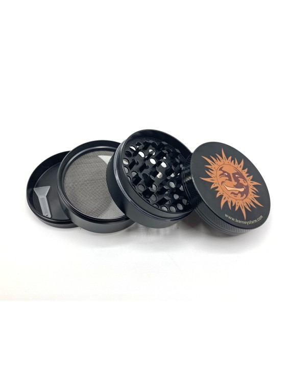 Grinder Pollinator Barney's Farm 50mm Metallo Nero 4 Parti