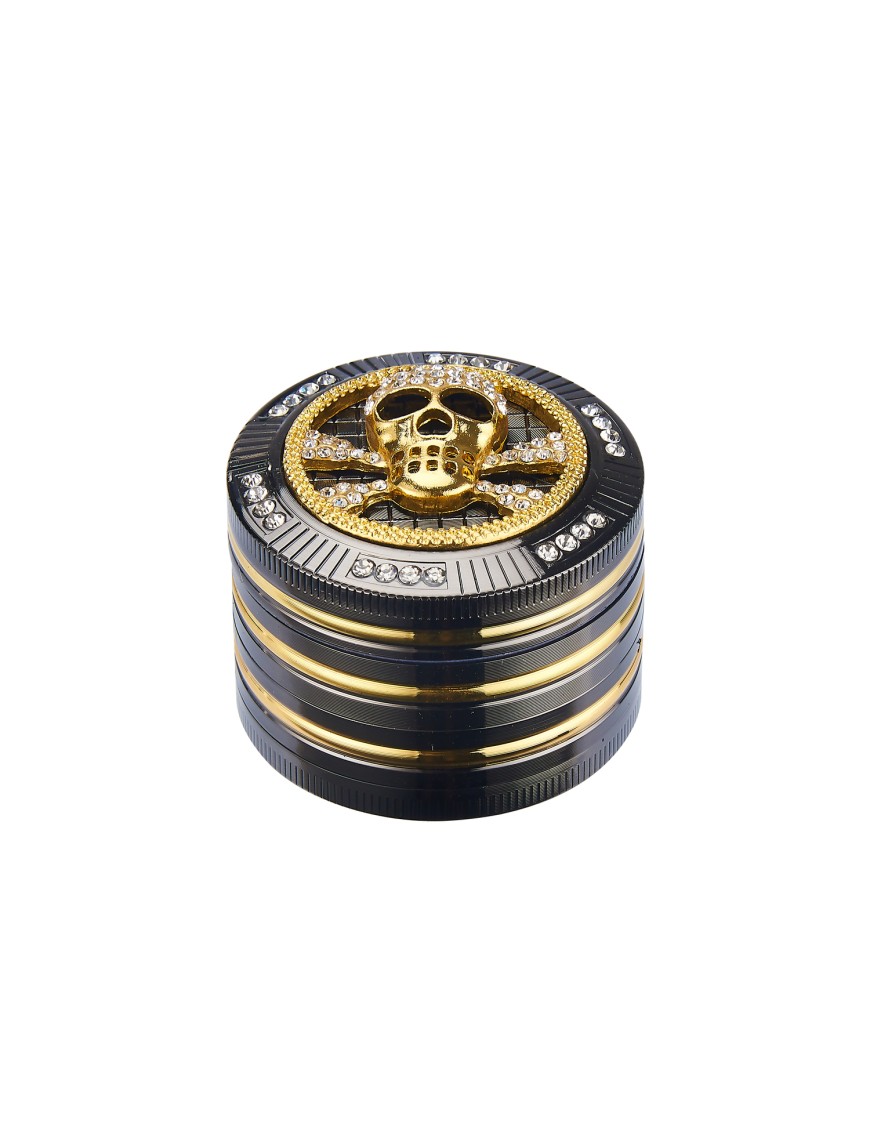 Grinder Teschio Bling – Metallo 50 mm, 4 Parti Pollinator