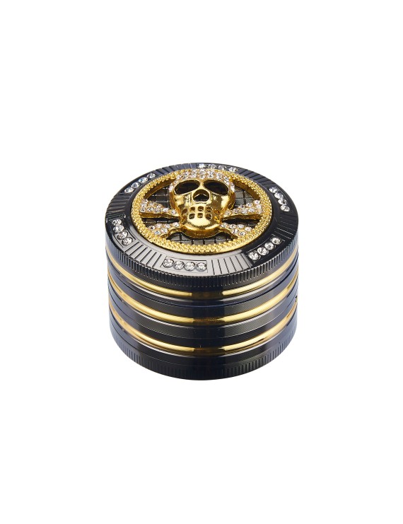 Grinder Teschio Bling – Metallo 50 mm, 4 Parti Pollinator