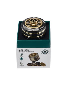 Grinder Teschio Bling – Metallo 50 mm, 4 Parti Pollinator
