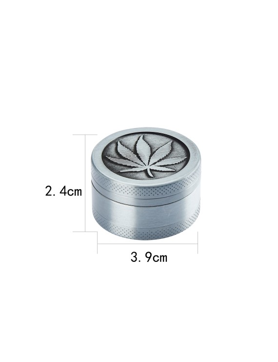 Grinder Metallo Foglia 40mm | 3 Parti Compatto - Hemporium – Hemporium