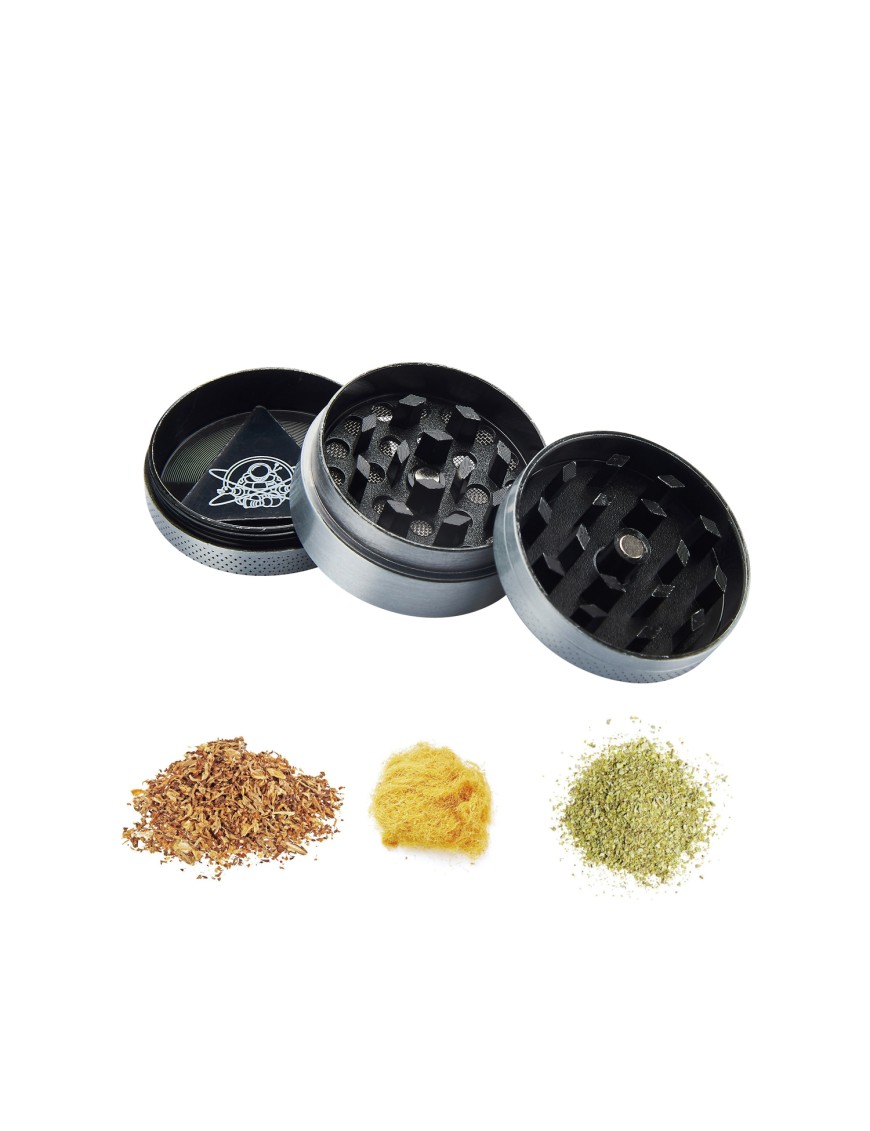 Grinder Metallo Foglia 40mm | 3 Parti Compatto - Hemporium – Hemporium
