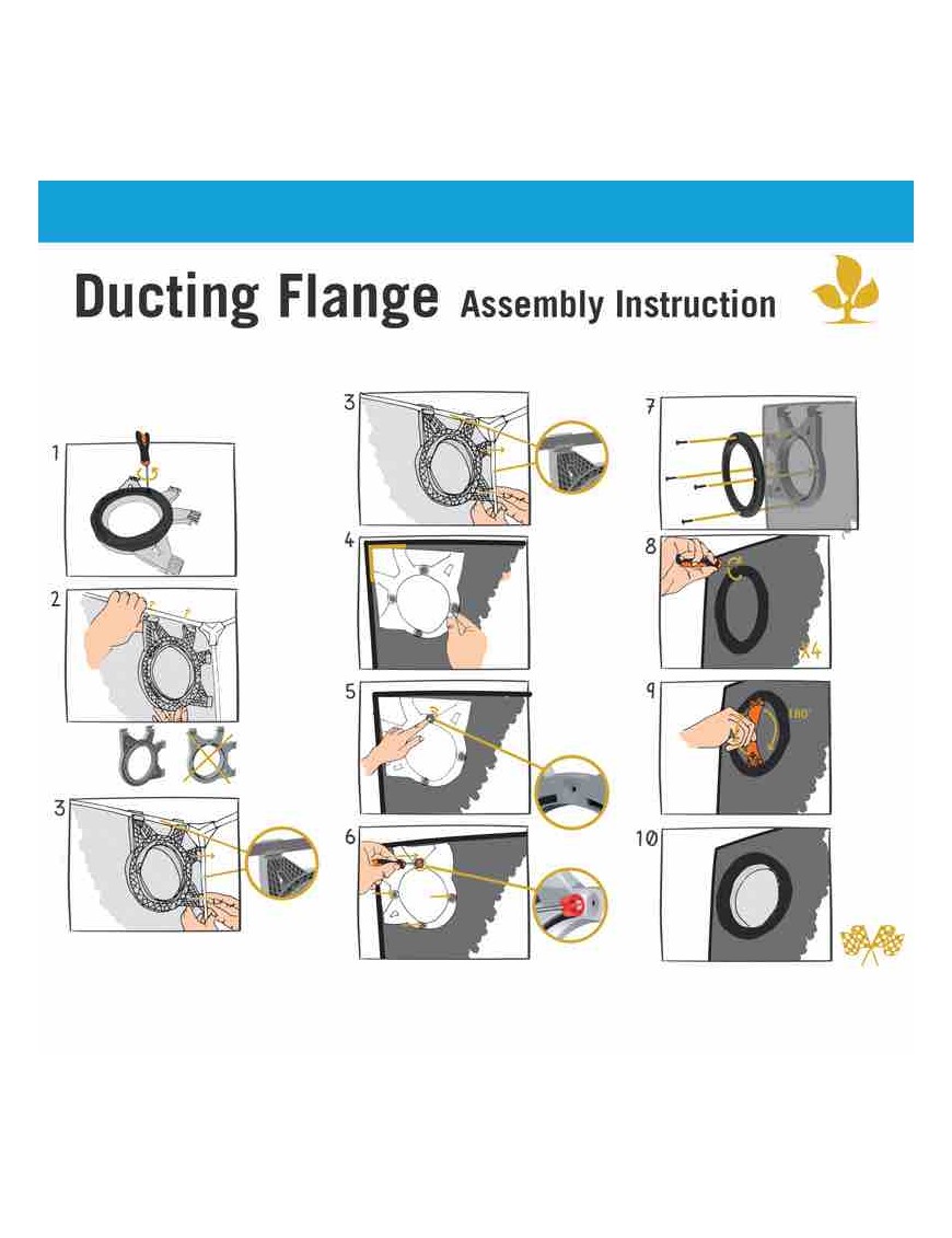 Flangia Condotte GrowBox 16mm Secret Jardin | Hemporium