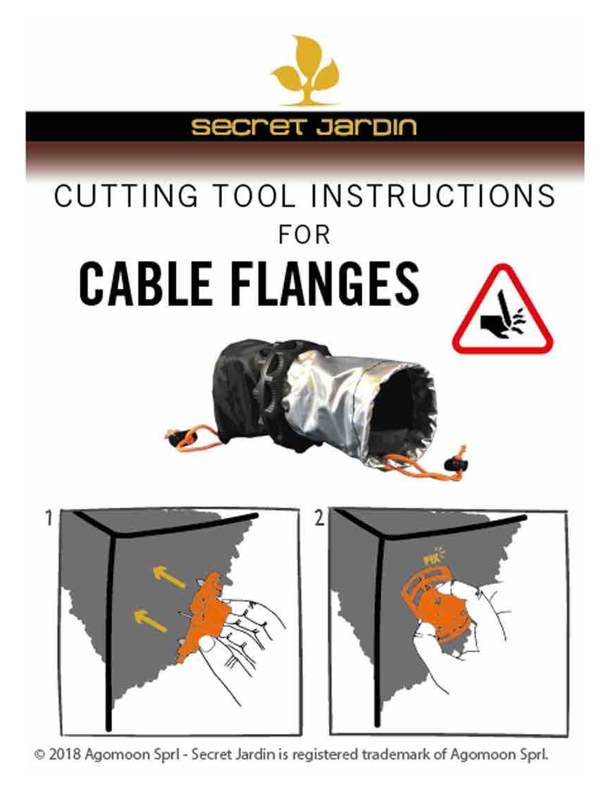 Flangia Cavi Grow Room Secret Jardin 70mm Kit Completo