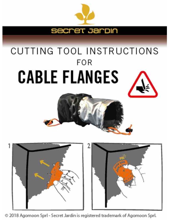 Flangia Cavi Grow Room Secret Jardin 70mm Kit Completo