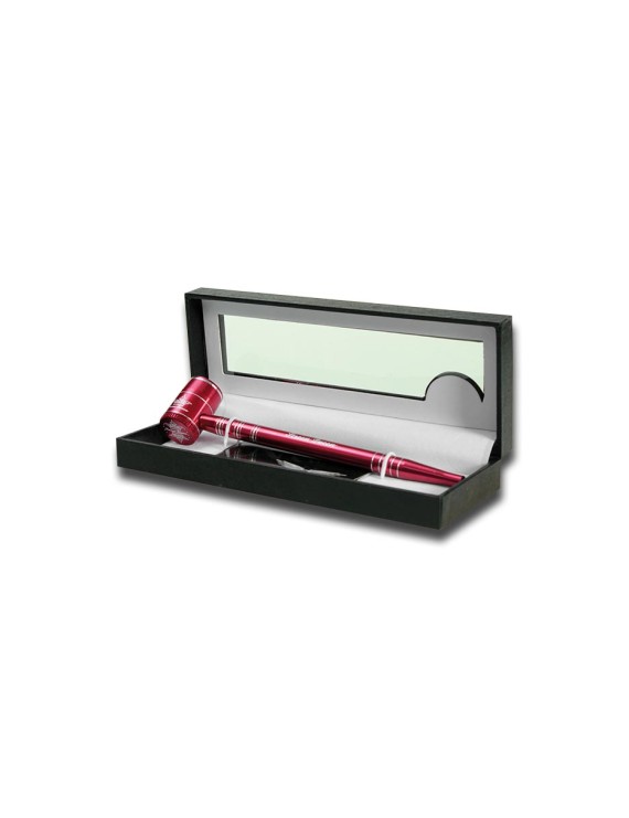 Pipa Metallo Queen Rossa 16cm - Design Regale | Hemporium