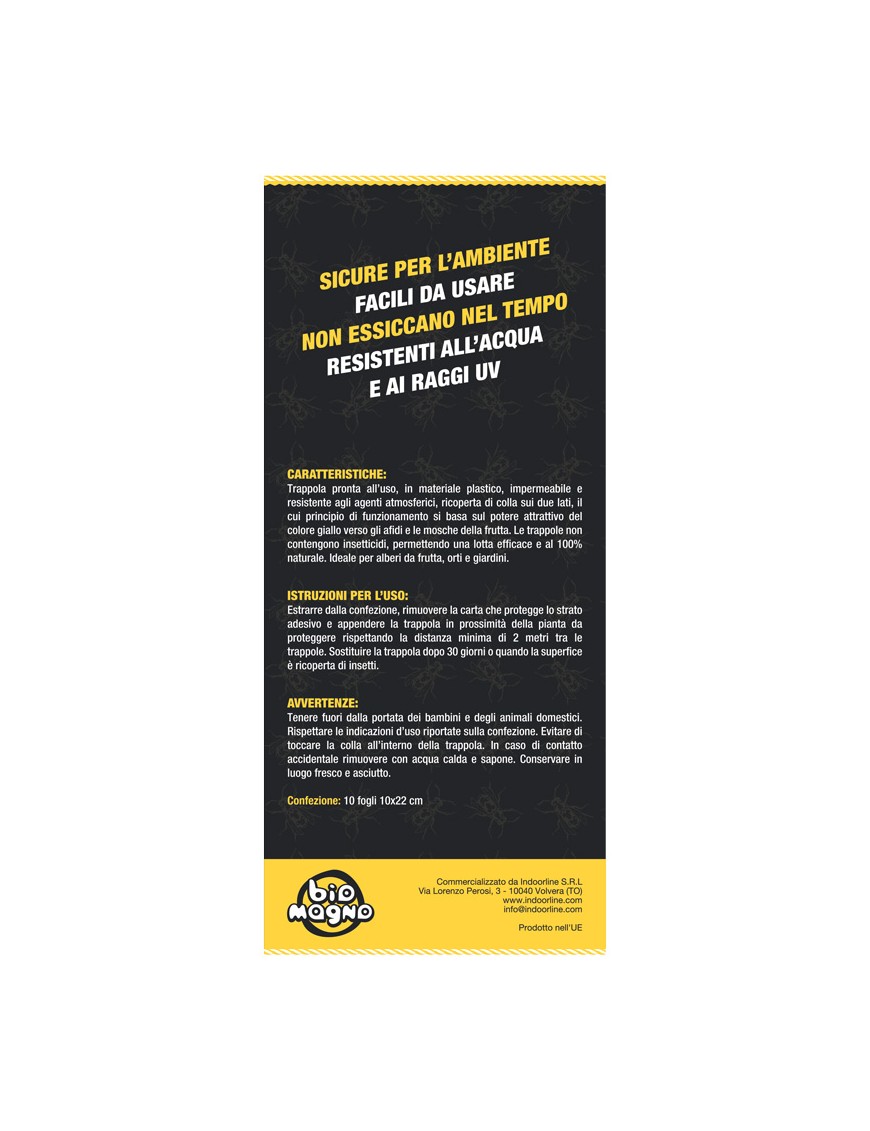 Biomagno - Ecotrap Trappole per Insetti Gialle per Afidi e Mosche della Frutta – Hemporium