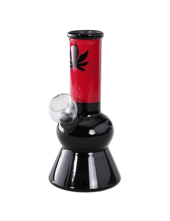 Mini Bong con Foglia di Canapa