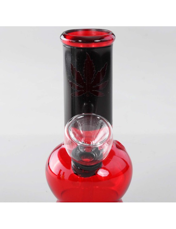 Mini Bong con Foglia di Canapa | Bong Compatto e Funzionale