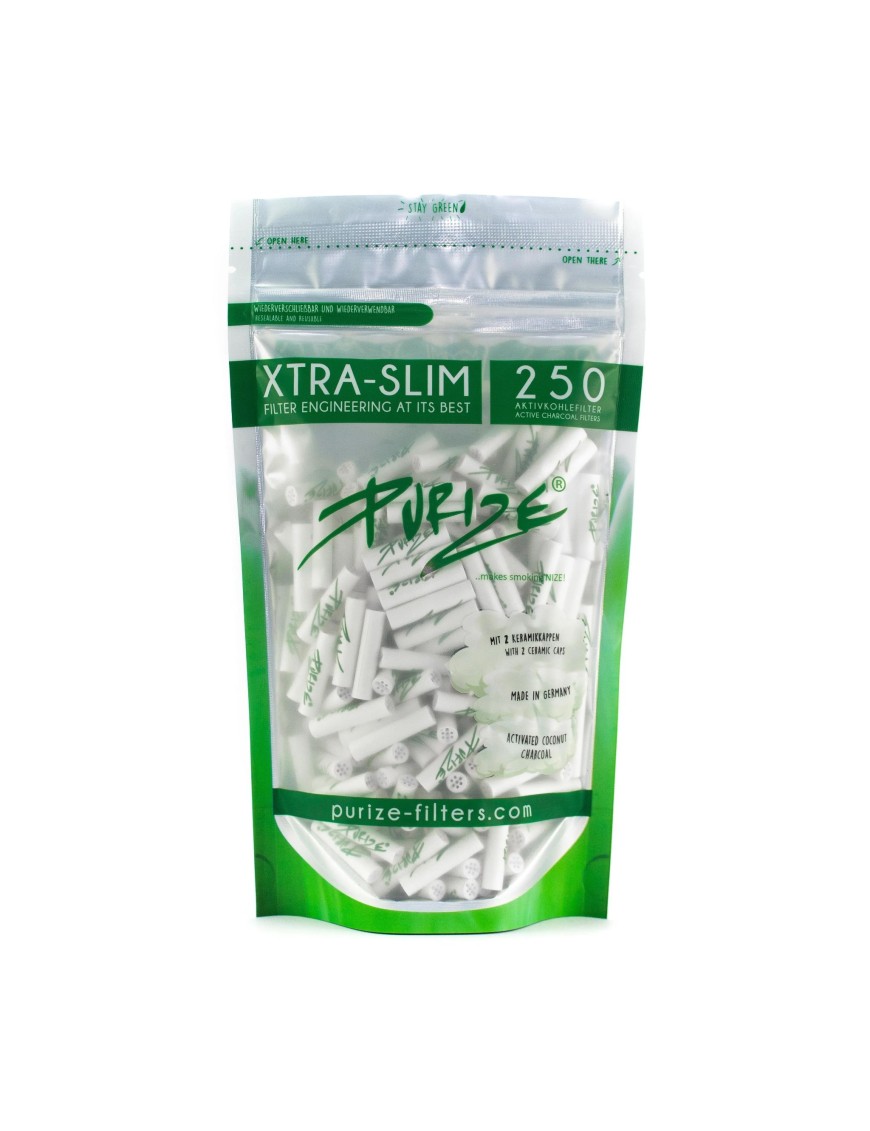 Xtra Slim 250pz  - Filtro Carboni Attivi Ricambio Pipe Purize